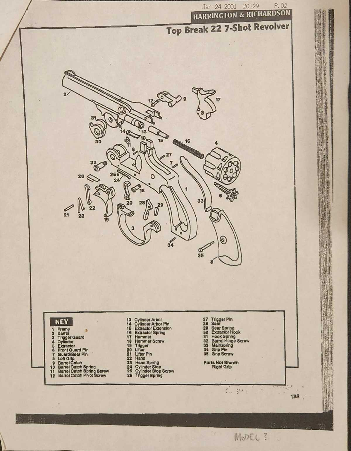 harrington and richardson parts diagram harrington and richardson parts diagram
