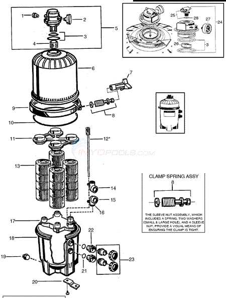 hayward filter parts diagram