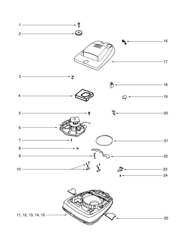 sanitaire vacuum parts diagram
