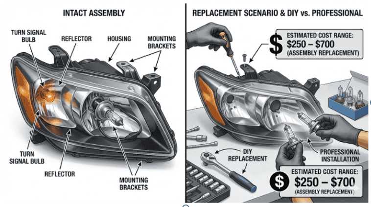 headlight parts diagram