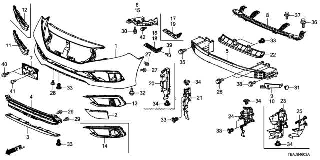 honda civic body parts diagram