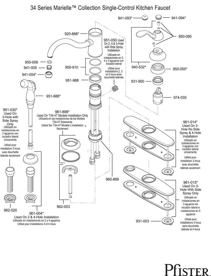 pfister faucet parts diagram pfister faucet parts diagram