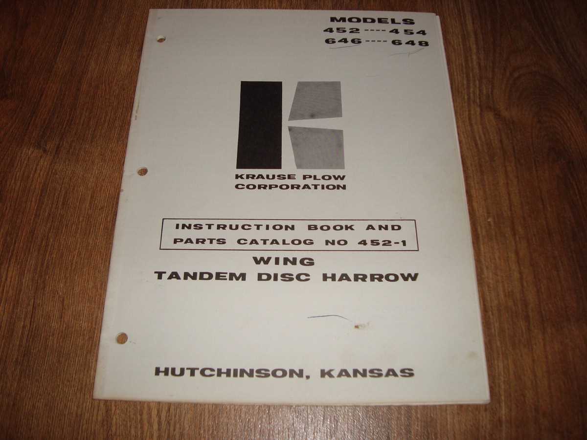 krause disc parts diagram