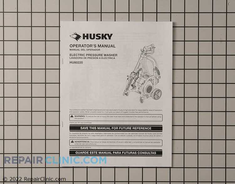 husky pressure washer parts diagram