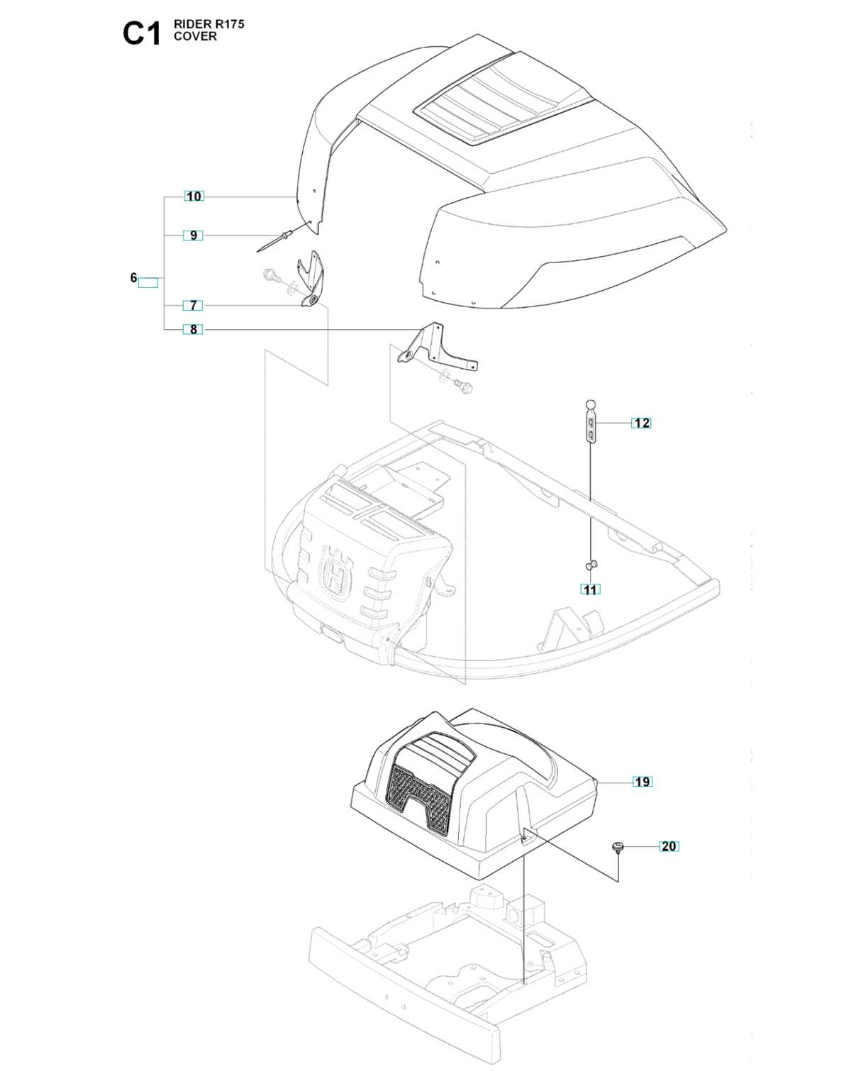 husqvarna riding lawn mower parts diagram