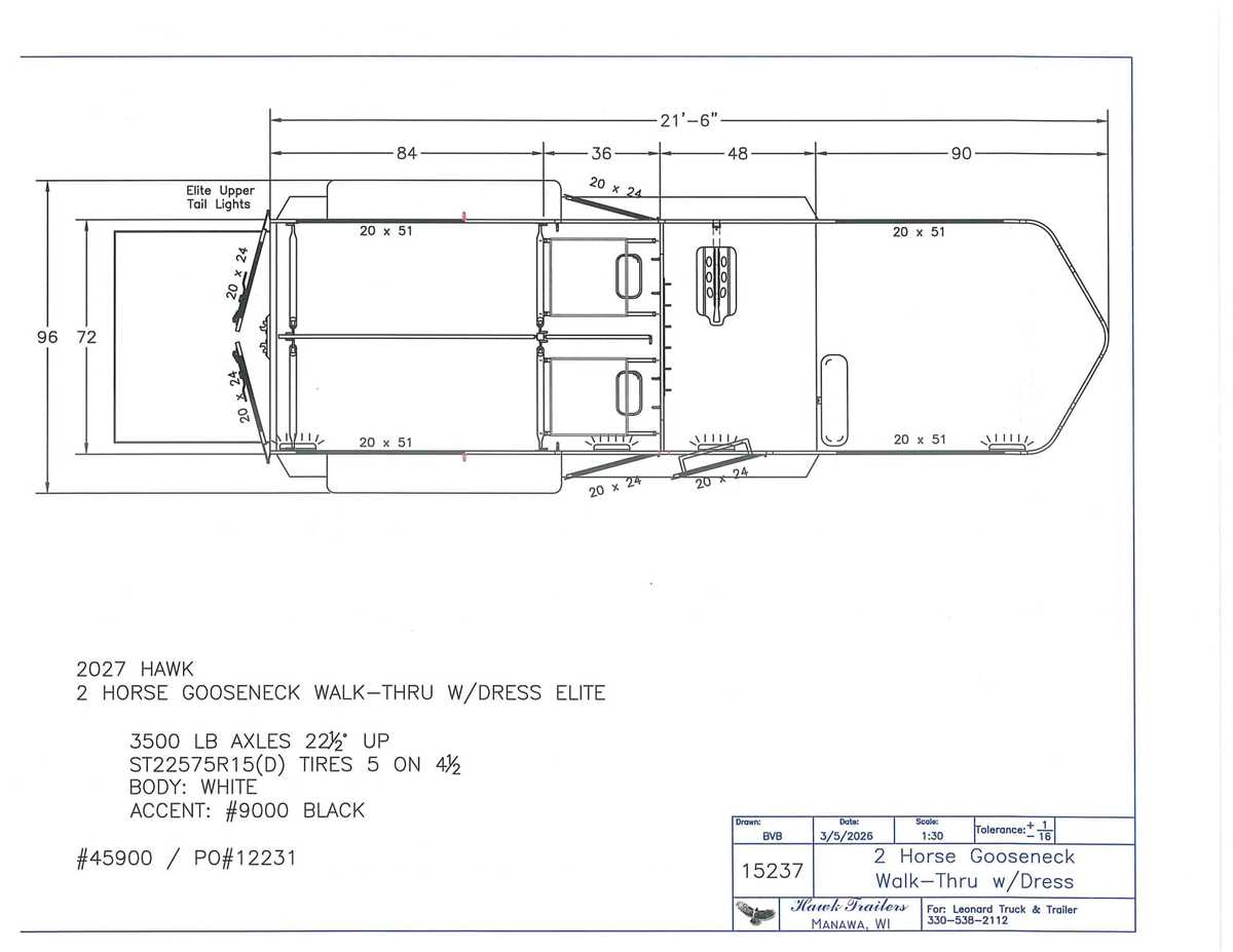horse trailer parts diagram