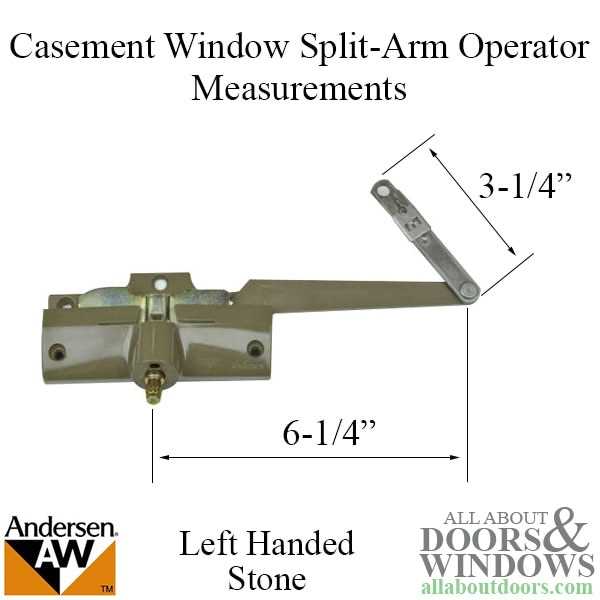 andersen casement window parts diagram
