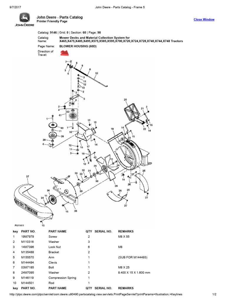 john deere power flow parts diagram