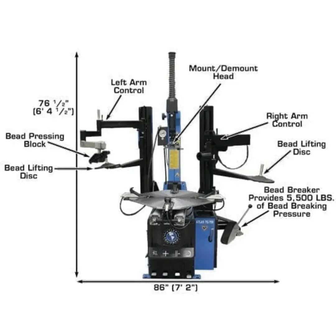 tire machine parts diagram