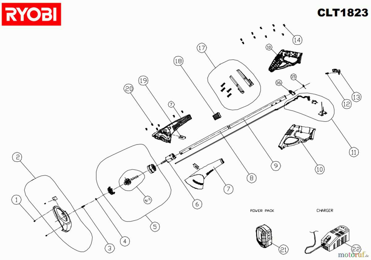 ryobi 18v trimmer parts diagram