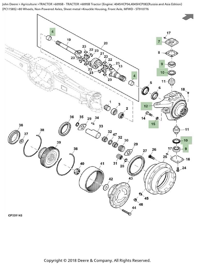 john deere 5045e parts diagram
