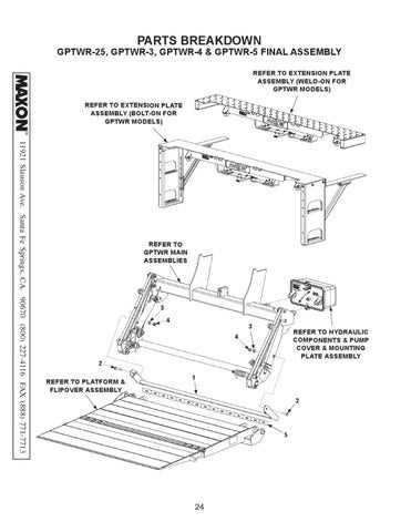 maxon liftgate parts diagram maxon liftgate parts diagram