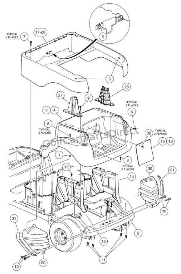 ez go golf cart parts diagram