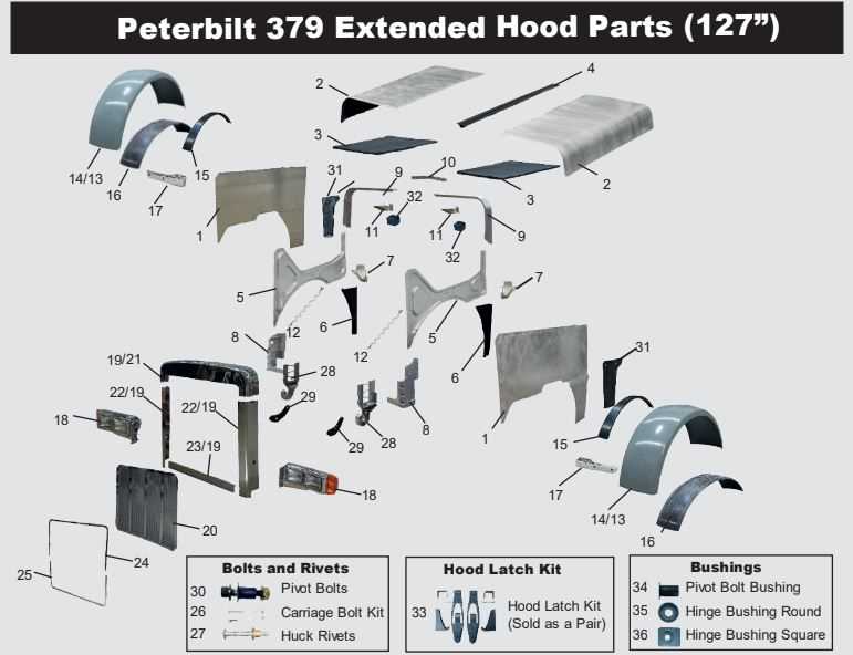 kenworth t800 hood parts diagram kenworth t800 hood parts diagram