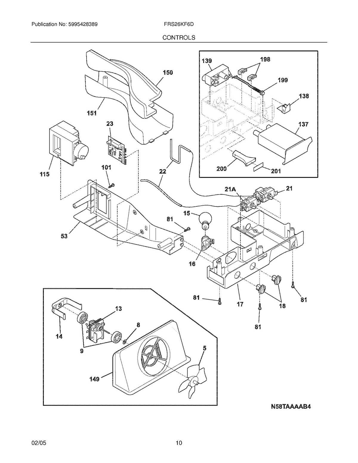 frigidaire parts diagram