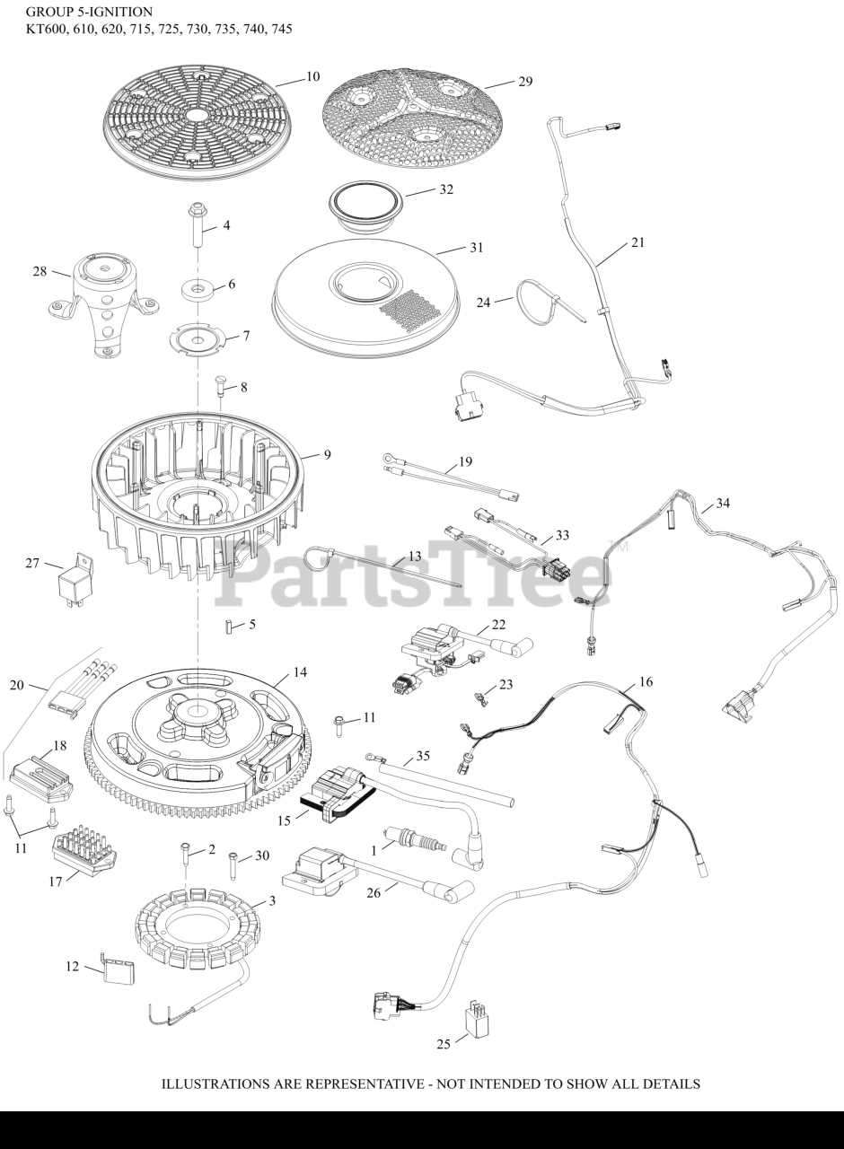 kt735 parts diagram