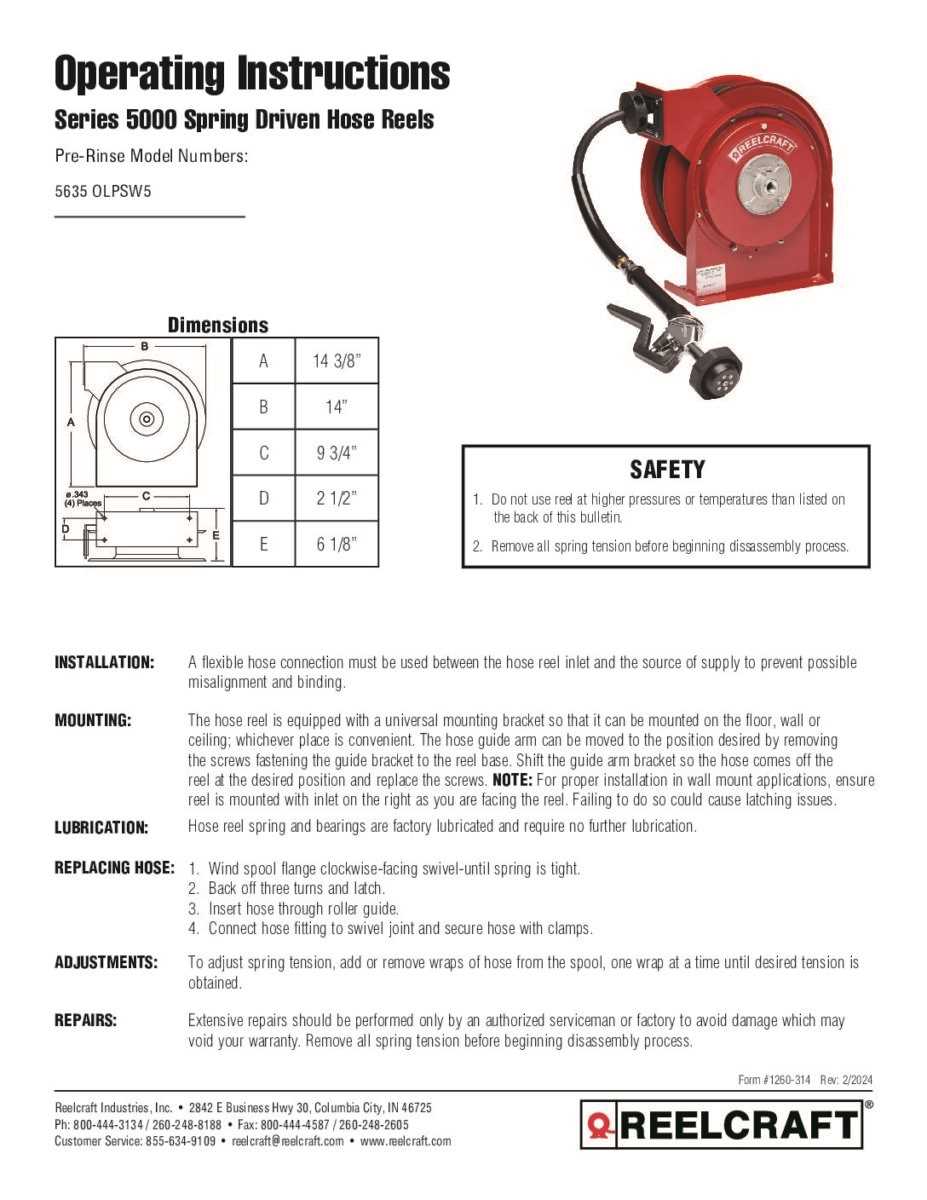 reelcraft hose reel parts diagram reelcraft hose reel parts diagram