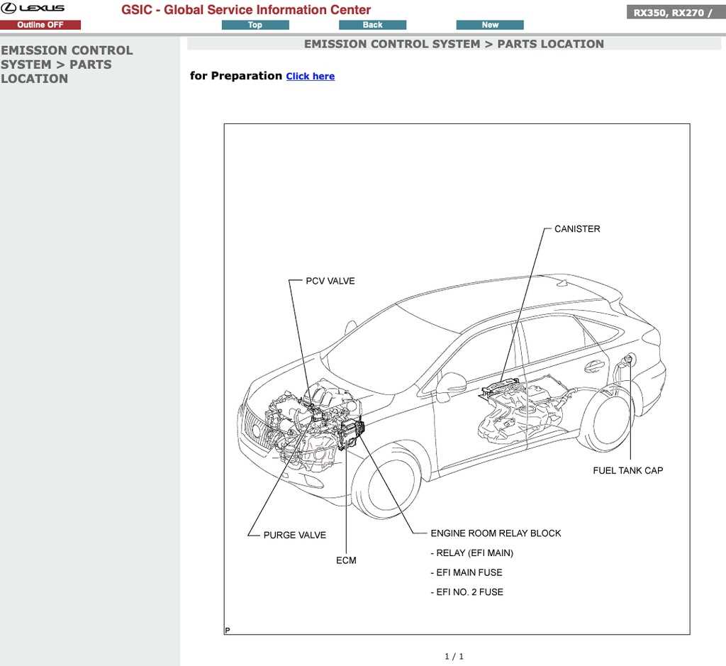 lexus rx 350 body parts diagram
