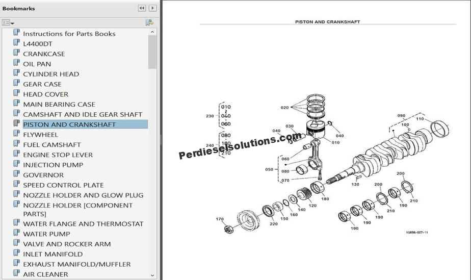 diagram kubota parts manual pdf