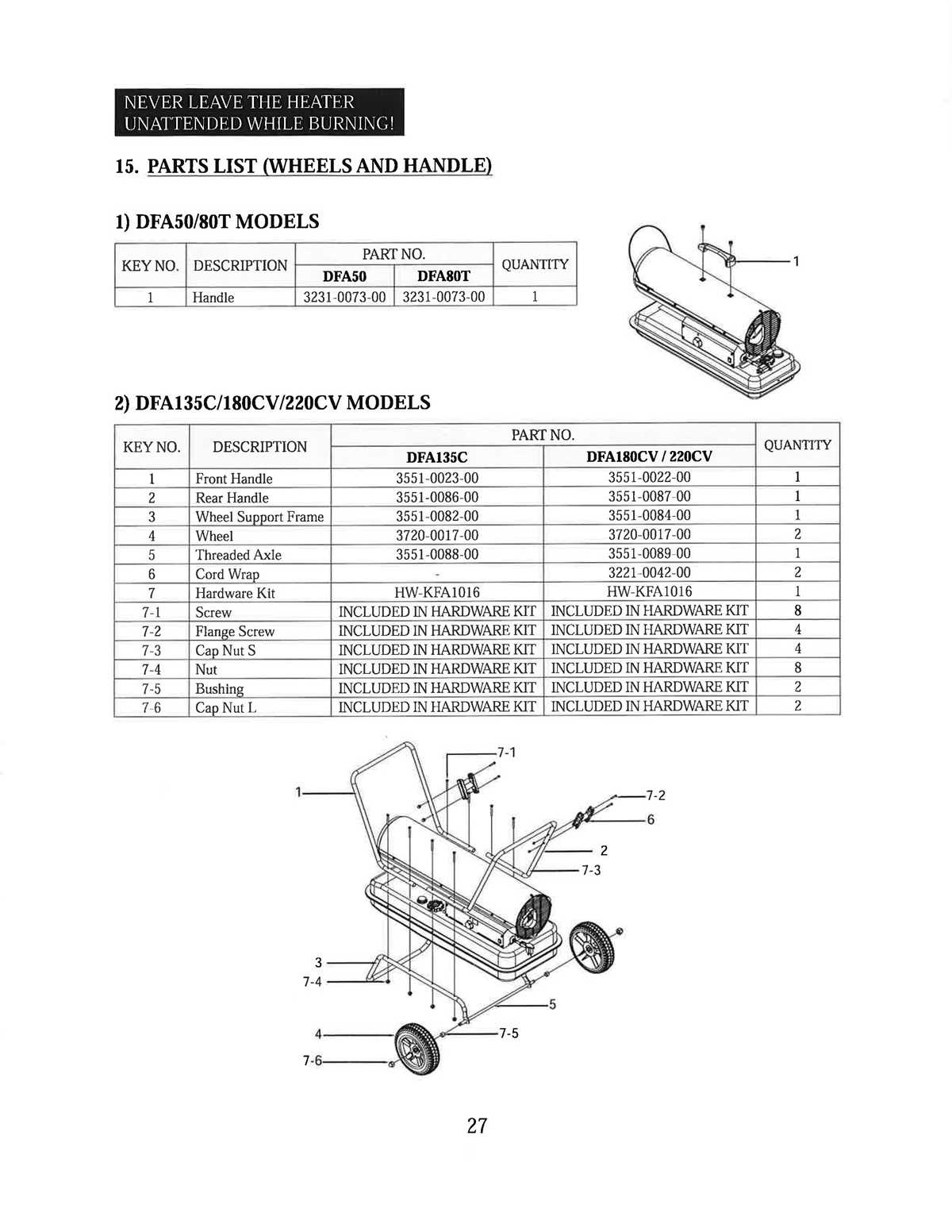 master heater parts diagram