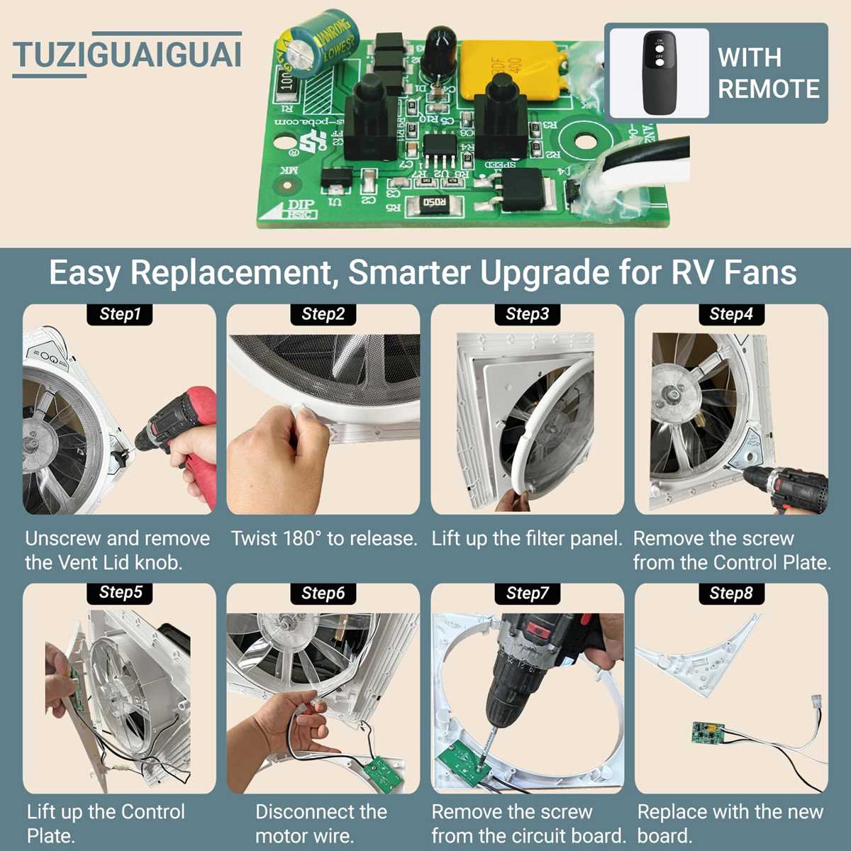 maxxair fan parts diagram