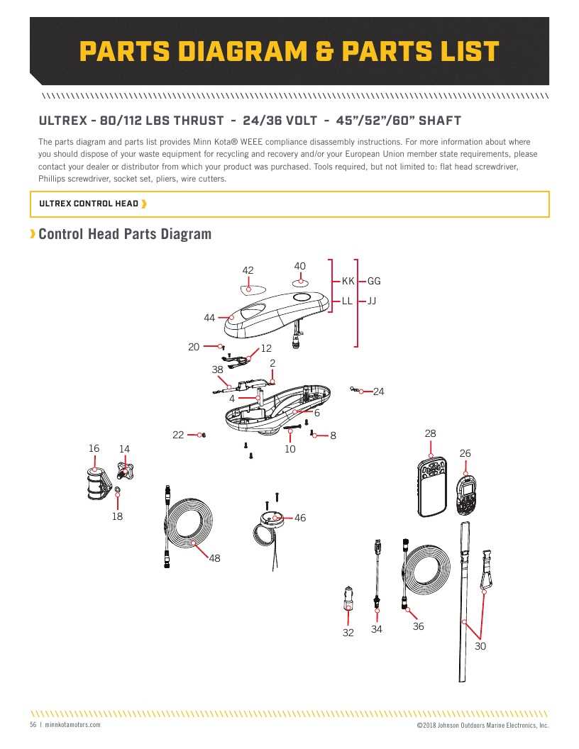 minn kota ultrex 112 parts diagram minn kota ultrex 112 parts diagram