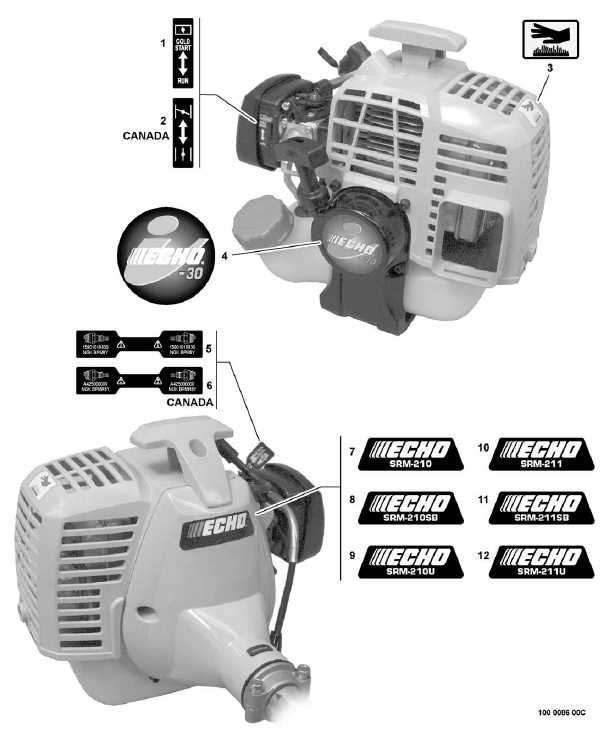echo trimmer parts diagram