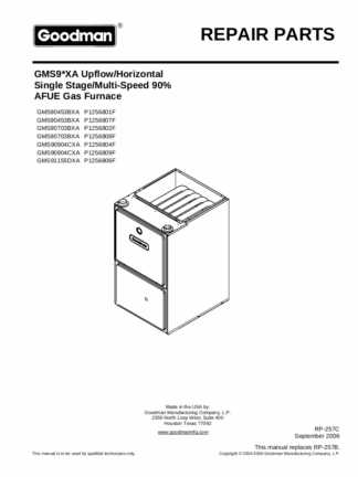goodman parts diagram