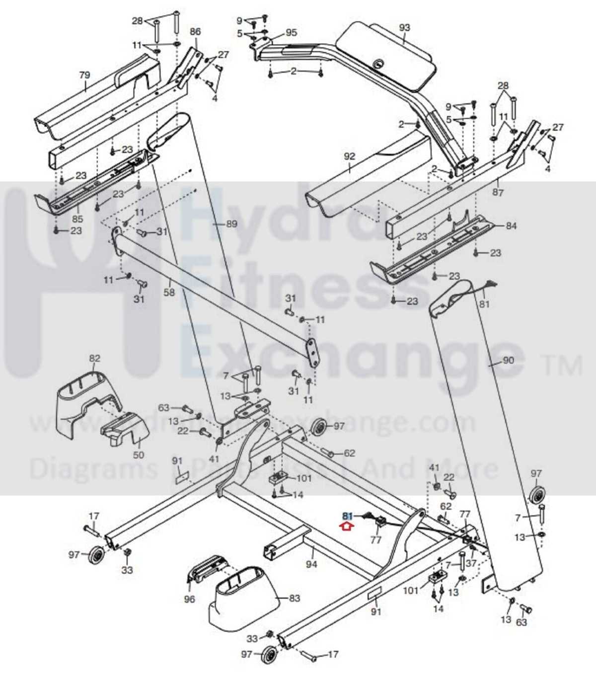 nordictrack treadmill parts diagram