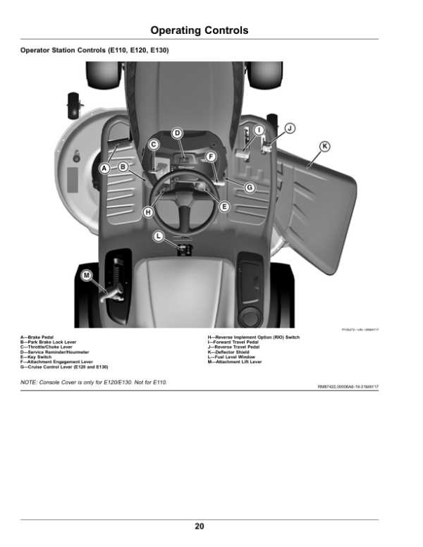 john deere e110 parts diagram