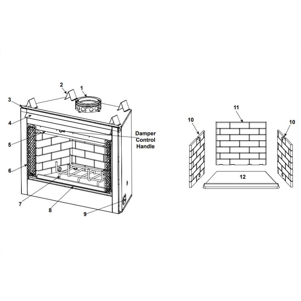fireplace parts diagram