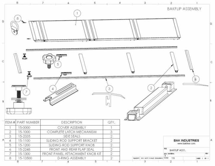 replacement parts bakflip mx4 parts diagram