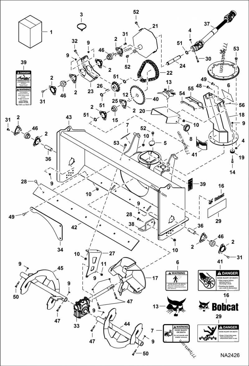 parts diagram for craftsman snowblower