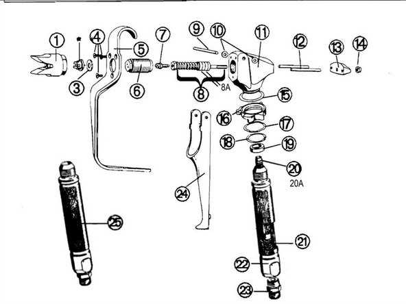 paint spray gun parts diagram