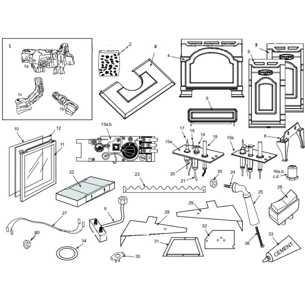 parts of a gas stove diagram