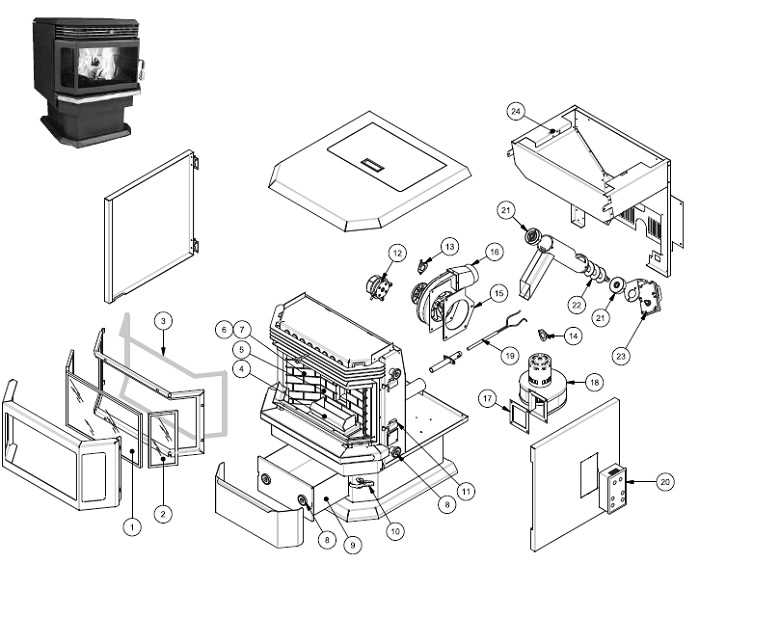 pellet stove parts diagram