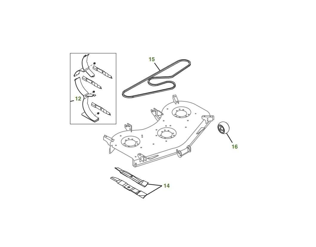 john deere 60 inch mower deck parts diagram