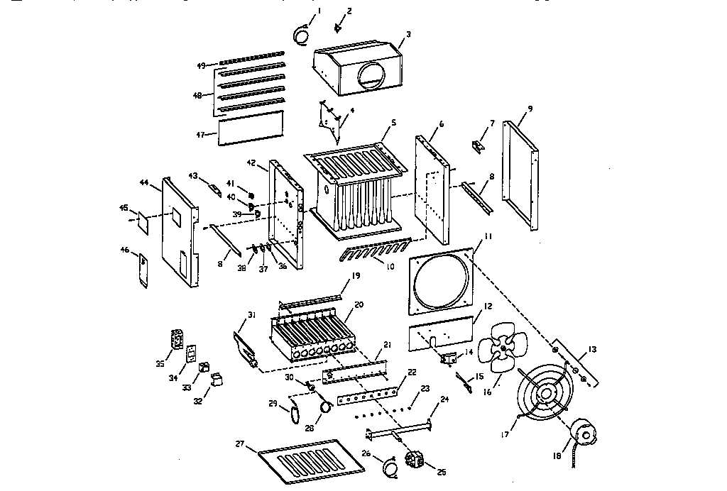 modine heater parts diagram
