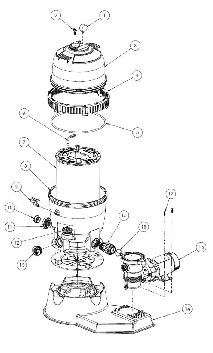 sta rite pool filter parts diagram
