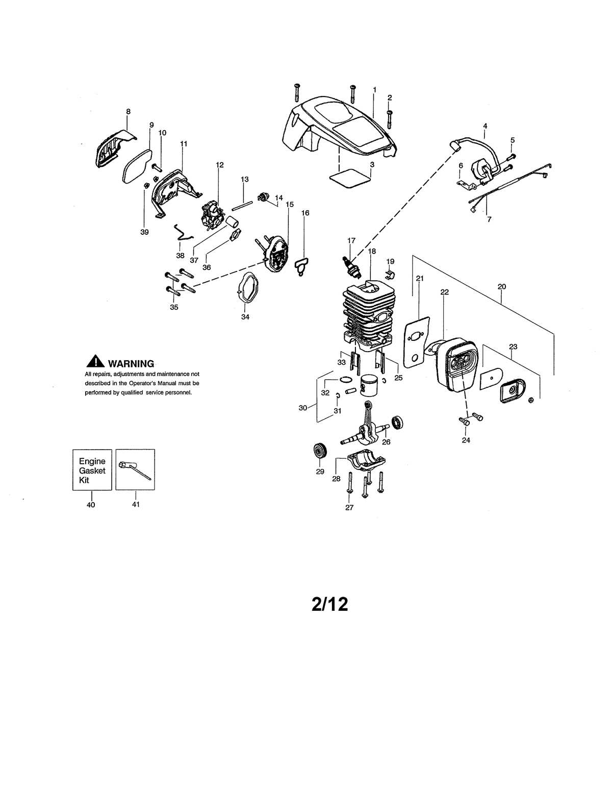 poulan p3314 chainsaw parts diagram