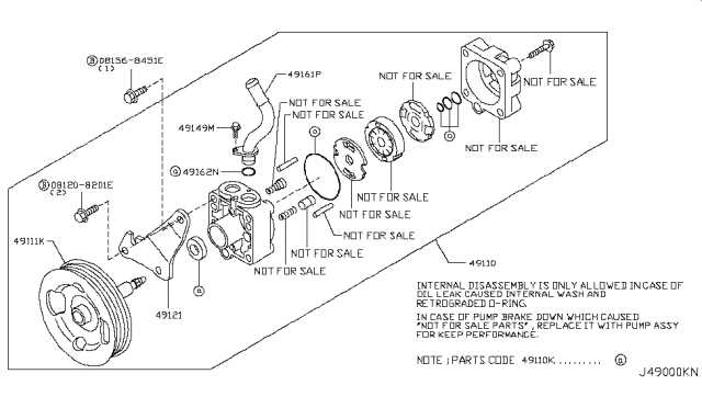 power steering pump parts diagram