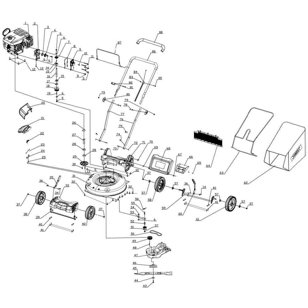 powersmart 170cc lawn mower parts diagram