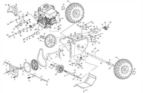 powersmart snow blower parts diagram