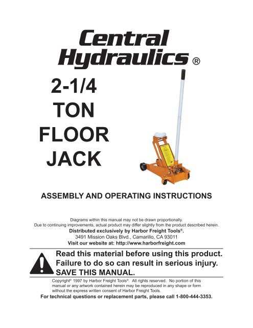 2 ton floor jack parts diagram