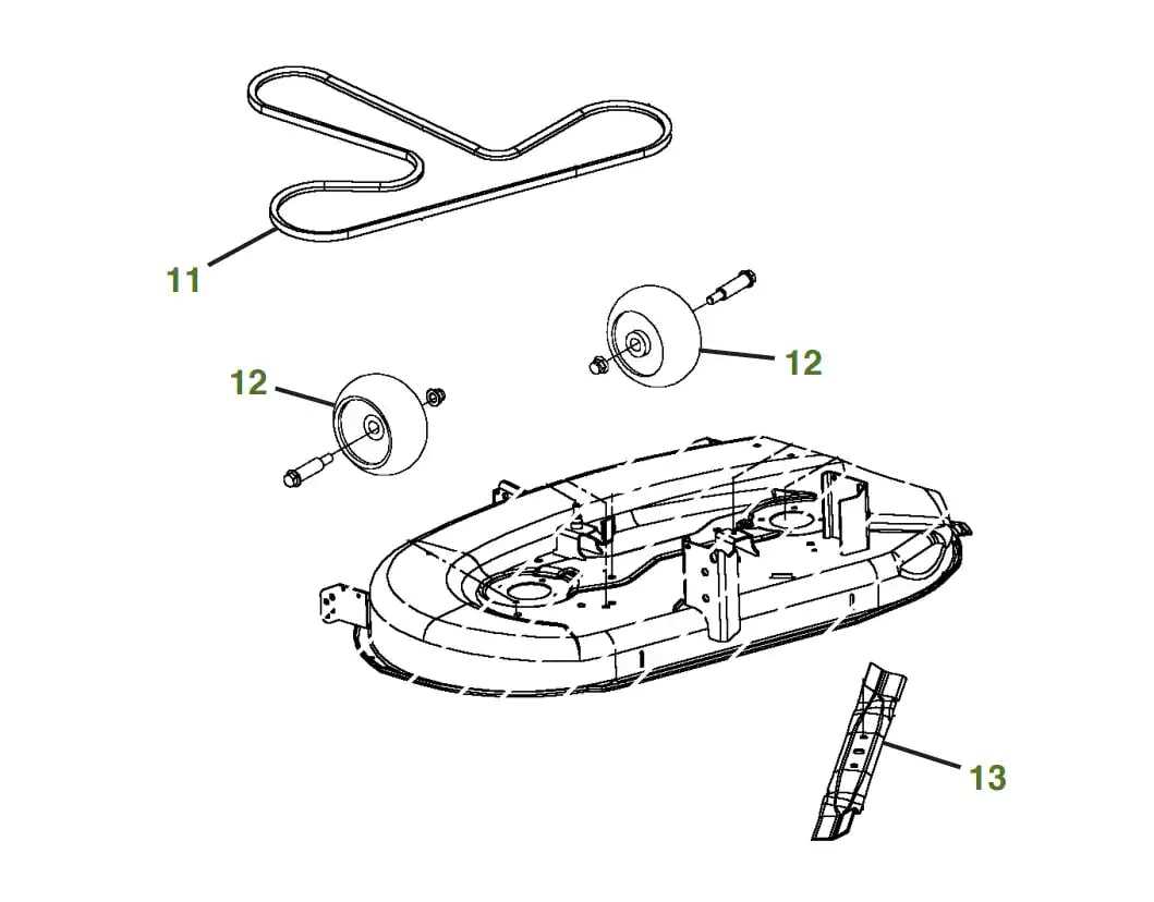 john deere d110 mower deck parts diagram