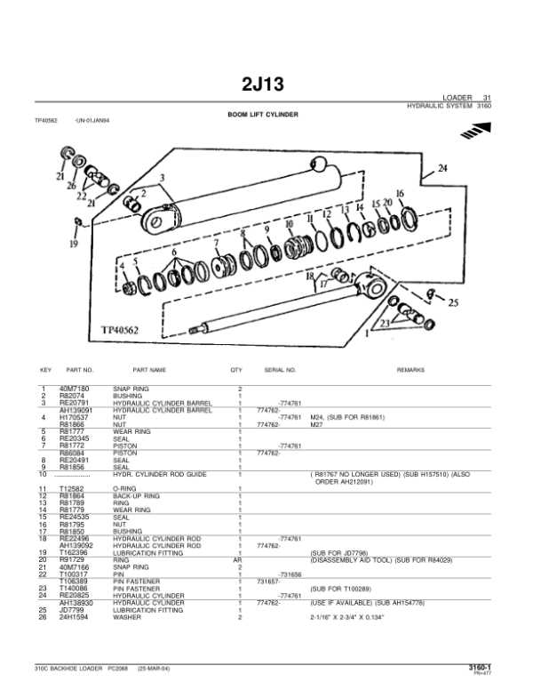 john deere 310d backhoe parts diagram