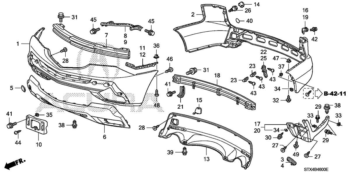 front bumper parts diagram