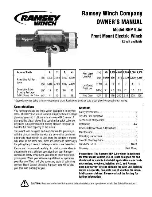 ramsey winch parts diagram ramsey winch parts diagram