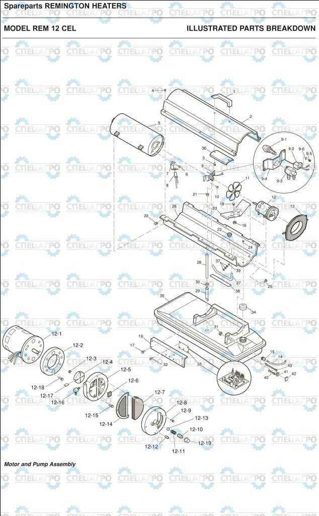 remington heater parts diagram