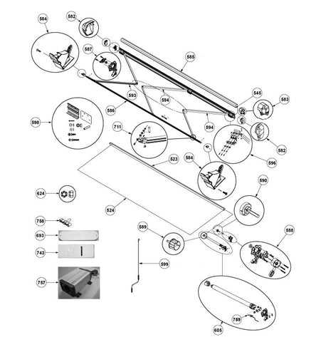 replacement dometic rv awning parts diagram